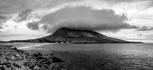 Ireland Art Print featuring the photograph Cloud Shrouding the Top of Mt. Slievemore by Stephen Russell Shilling