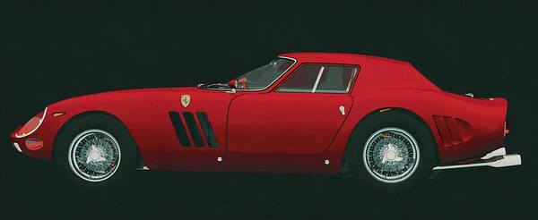 1960s Art Print featuring the painting Ferrari 250 GTO from 1964 for tough boys and girls by Jan Keteleer