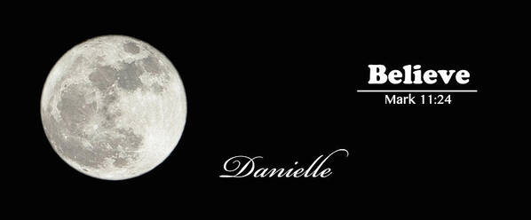 Moon Art Print featuring the digital art Moon Danielle by Rocco Leone
