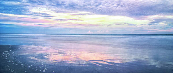 Sunset Art Print featuring the photograph Sunset Over the Atlantic - North Carolina Crystal Coast by Bob Decker