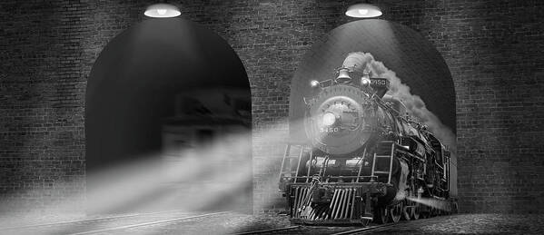 Steam Engine Art Print featuring the photograph The Tunnels Panoramic by Mike McGlothlen