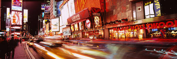Photography Art Print featuring the photograph Traffic On The Road, Times Square #1 by Panoramic Images