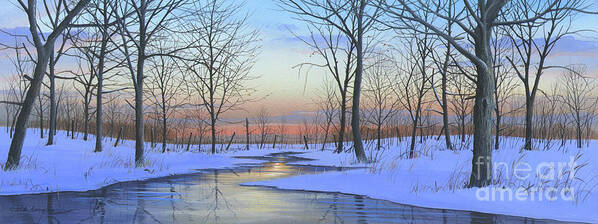 Winter Art Print featuring the painting Winter Calm by Mike Brown