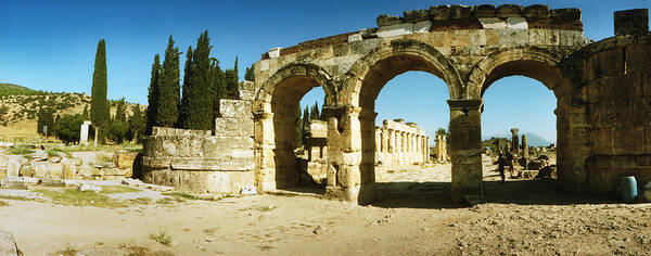 Photography Art Print featuring the photograph Ruins Of The Roman Town Of Hierapolis #5 by Panoramic Images