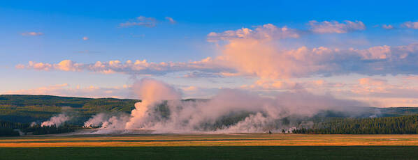 Usa Art Print featuring the photograph A Yellowstone Morning by Henk Meijer Photography