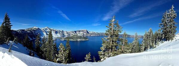 Photography Art Print featuring the photograph Crater Lake in Winter by Sean Griffin