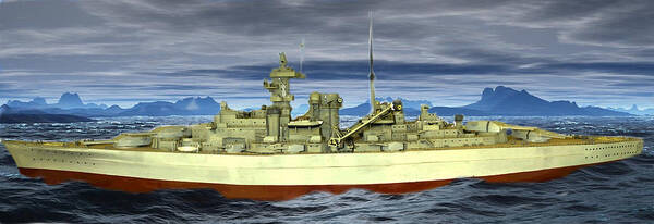 German Battleship Bismarck Art Print featuring the photograph German battleship Bismarck by John Straton