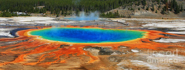 Grand Prismatic Spring Art Print featuring the photograph Grand Prismatic Spring by Clare VanderVeen
