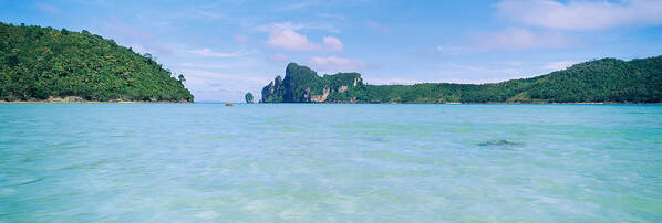 Photography Art Print featuring the photograph Hills In The Ocean, Loh Dalum Bay, Ko by Panoramic Images