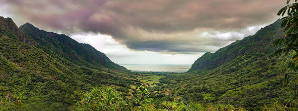 Hawaii Art Print featuring the photograph Kaaawa valley panorama by Dan McManus
