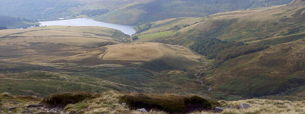 Kinder Reservoir Art Print featuring the photograph Kinder Scout Panorama by Nick Atkin