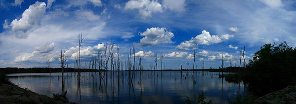 Manasquan Reservoir Panorama Art Print featuring the photograph Manasquan Reservoir Panorama by Raymond Salani III