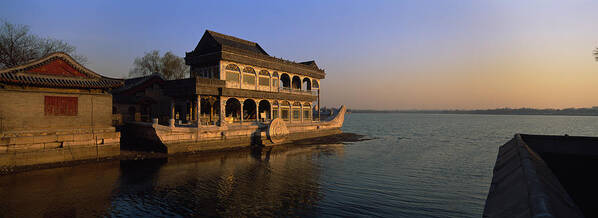 Photography Art Print featuring the photograph Marble Boat In A River, Summer Palace by Panoramic Images