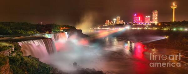 Niagara Falls Panorama Art Print featuring the photograph Niagara Falls Stunning Panorama by Adam Jewell