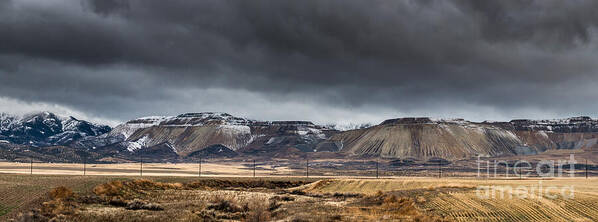 Oquirrh Mountains Art Print featuring the photograph Oquirrh Mountains Winter Storm Panorama 2 - Utah by Gary Whitton