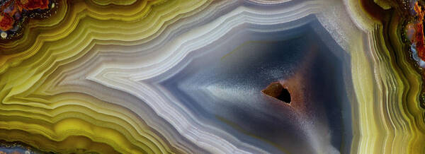 Mineral Art Print featuring the photograph Panorama Of Laquana Agate Close-up by Darrell Gulin