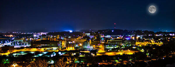 Parkersburg Art Print featuring the photograph Parkersburg At Night by Jonny D