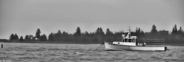 Bay Art Print featuring the photograph Subtle Mooring by Richard Bean