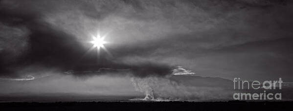 Hawaii Art Print featuring the photograph Sunrise over burning sugar cane fields Maui Hawaii by Edward Fielding