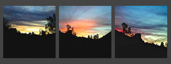 California Art Print featuring the photograph Sunset at Pinnacles 16 Minute Separation by SC Heffner