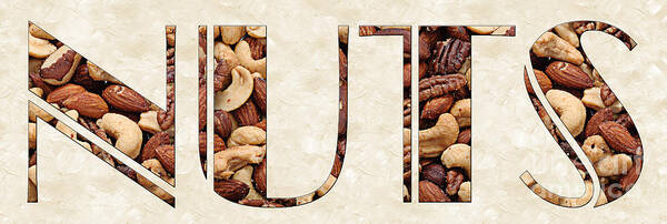 Mixed Nuts Art Print featuring the photograph The Word Is Nuts by Andee Design