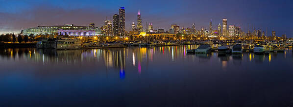 Burnham Art Print featuring the photograph Downtown Chicago from Burnham Harbor #4 by Twenty Two North Photography