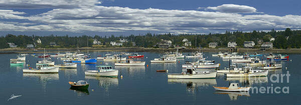 Marine Art Print featuring the photograph Bass Harbor by Phil Jensen