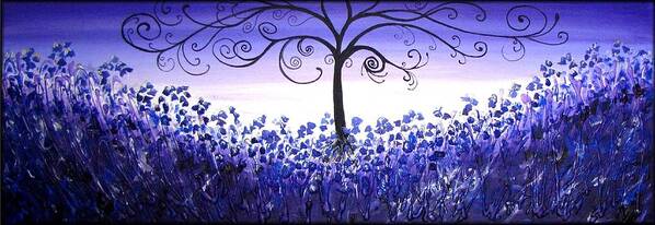 Bluebells Art Print featuring the painting Bluebell Field by Amanda Dagg