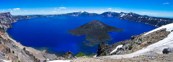 Adventure Art Print featuring the photograph Crater Lake National Park Panoramic by Scott McGuire