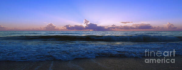 Seascape Sunrises Art Print featuring the photograph Treasure Cost Florida Tropical Sunrise Sescape B2 by Ricardos Creations