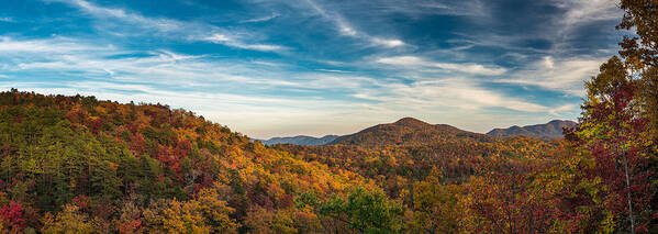 Asheville Art Print featuring the photograph Fall Skies pano by Joye Ardyn Durham
