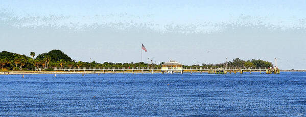 Art Art Print featuring the painting Fort Desoto South Pier by David Lee Thompson