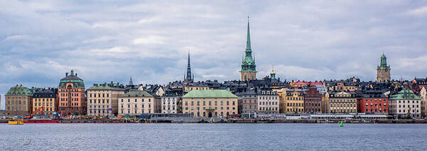 Gamla Stan Stockholm's Entrance By The Sea Art Print featuring the photograph Gamla Stan Stockholm's entrance by the sea by Torbjorn Swenelius