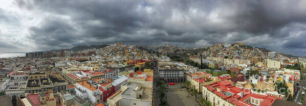 Architectural Art Print featuring the photograph Las Palmas Panorama by Patricia Hofmeester