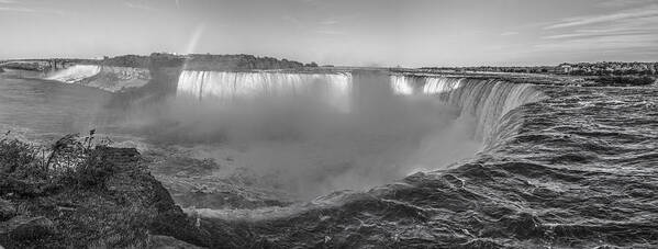 Niagara Falls Art Print featuring the photograph Niagara Falls Day Black an White by John McGraw
