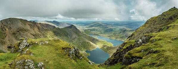 Snowdon Art Print featuring the photograph Pano Snowdonia by Nick Bywater