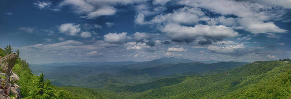 The Blowing Rock Art Print featuring the photograph Panorama View from The Blowing Rock by John Haldane
