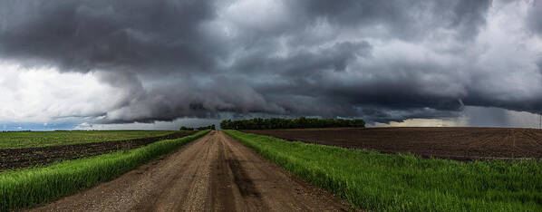 Close Usa Canon Storm Art Print featuring the photograph Road To Nowhere - Tornado by Aaron J Groen