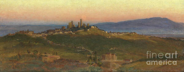 San Gimignano Art Print featuring the painting San Gimignano, 1898 by Edith Ridley Corbet