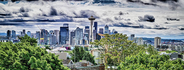 Seattle Art Print featuring the photograph Seattle Washington City Skyline From Kerry Park by Alex Grichenko