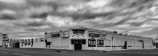 Terry D Photography Art Print featuring the photograph The Stone Pony Asbury Park New Jersey Black and White by Terry DeLuco