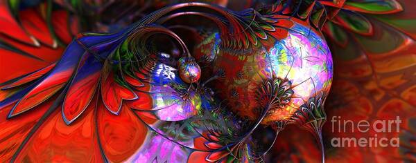 Fractal Art Print featuring the digital art Tuns of Paint by Jon Munson II