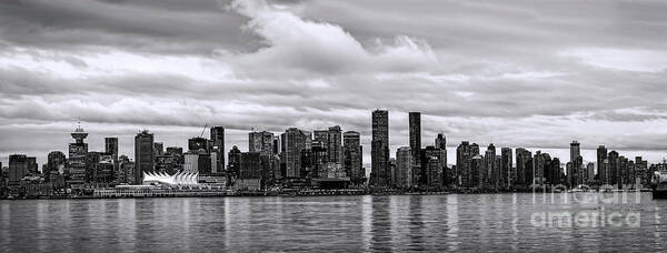 Vancouver Art Print featuring the photograph Vancouver in black and white. by Viktor Birkus
