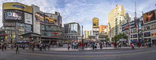 Yonge Dundas Square Art Print featuring the photograph Young-Dundas Square in Toronto Canada by John McGraw