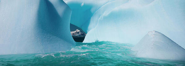 Melting Art Print featuring the photograph Icebergs, Antarctica #4 by Mint Images/ Art Wolfe