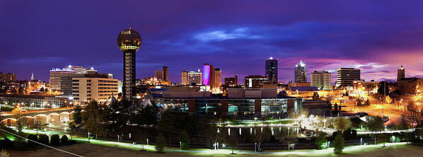 Scenics Art Print featuring the photograph Usa, Tennessee, Knoxville, Skyline At by Henryk Sadura