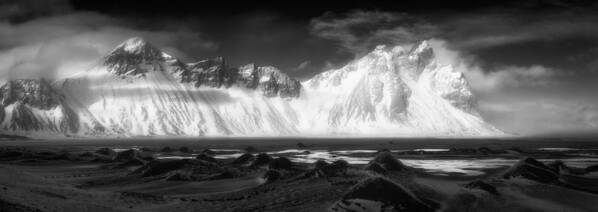 Panorama Art Print featuring the photograph Vestrahorn by Adrian Popan