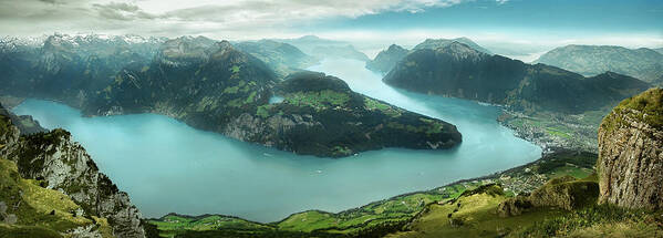 Scenics Art Print featuring the photograph Vierwaldstättersee by Gmsphotography