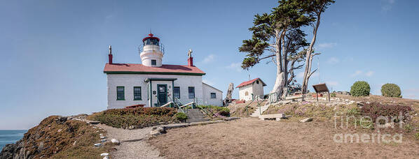 Afternoon Art Print featuring the photograph Battery Point Lighthouse Panorama by Al Andersen