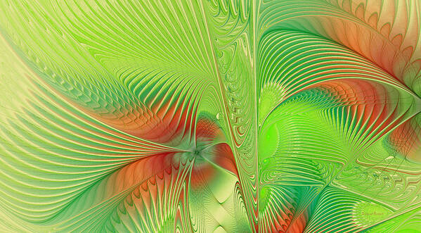 Green Art Print featuring the digital art Green machine #1 by Deborah Benoit